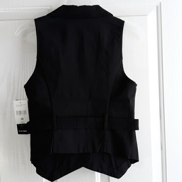 NWT Chime Vest Black with inner pinstripes - Picture 3 of 8